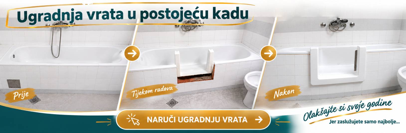 ugradnja vrata za kadu